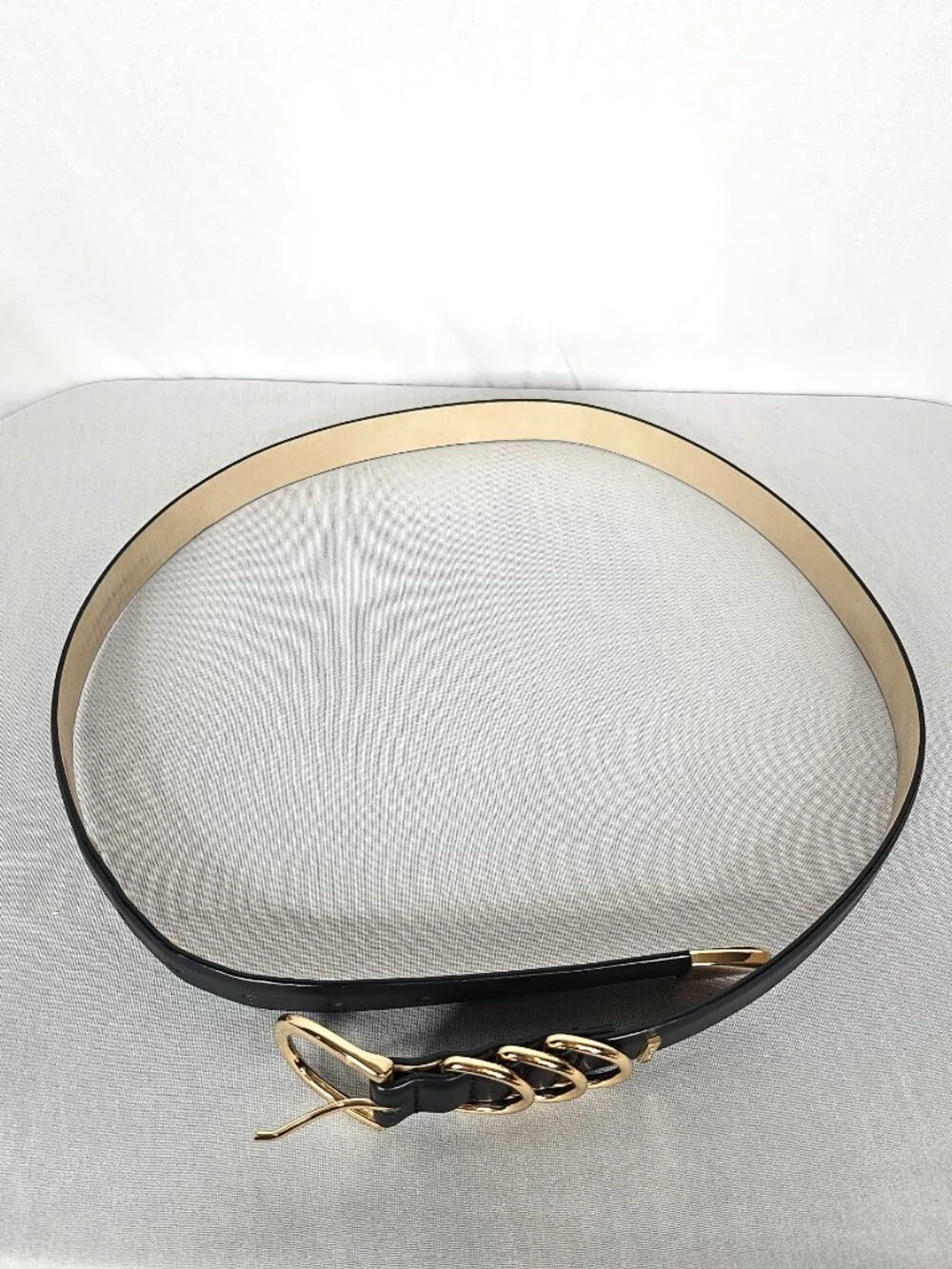 Nine West | Black Gold Triple Ring Belt | Women's M/L Approx
